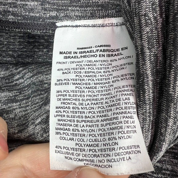 Nike Top Women's Medium Gray Heather Cowl Neck Long Sleeve Drawstrings‎ Pullover - Picture 6 of 11